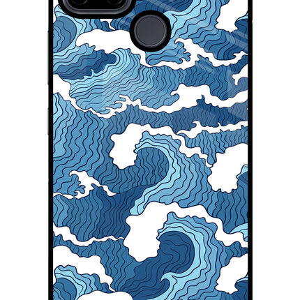 Blue Waves Realme C21Y/C25Y Glass Case