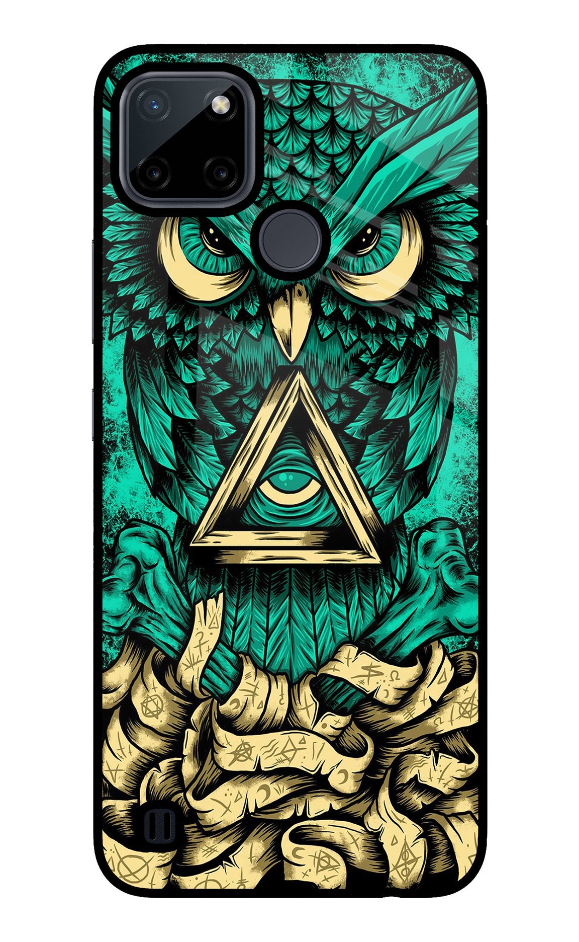 Green Owl Realme C21Y/C25Y Glass Case