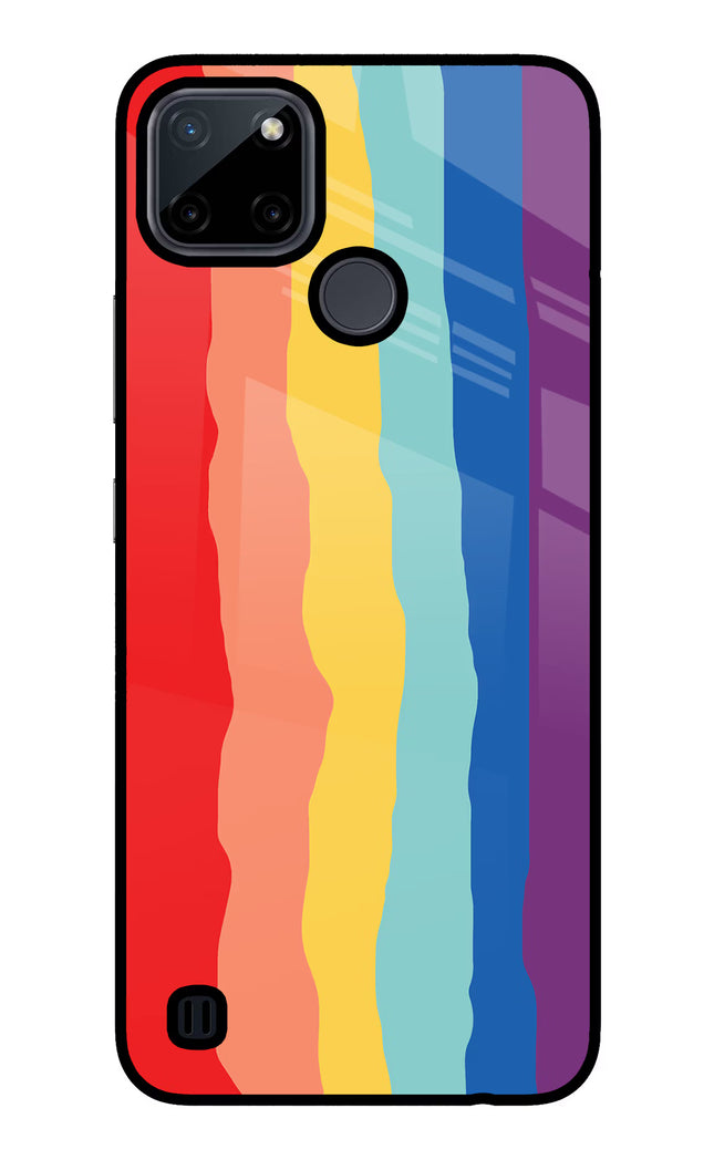 Rainbow Realme C21Y/C25Y Glass Case Back Cover by Casekaro