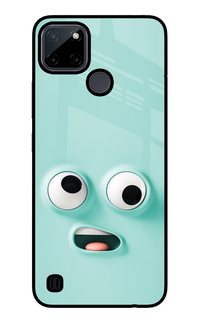 Funny Cartoon Realme C21Y/C25Y Glass Case Back Cover by Casekaro