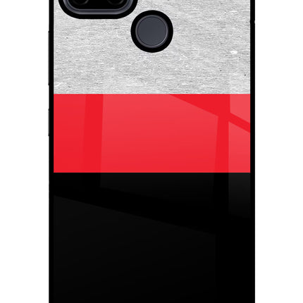 Tri Color Pattern Realme C21Y/C25Y Glass Case Back Cover by Casekaro