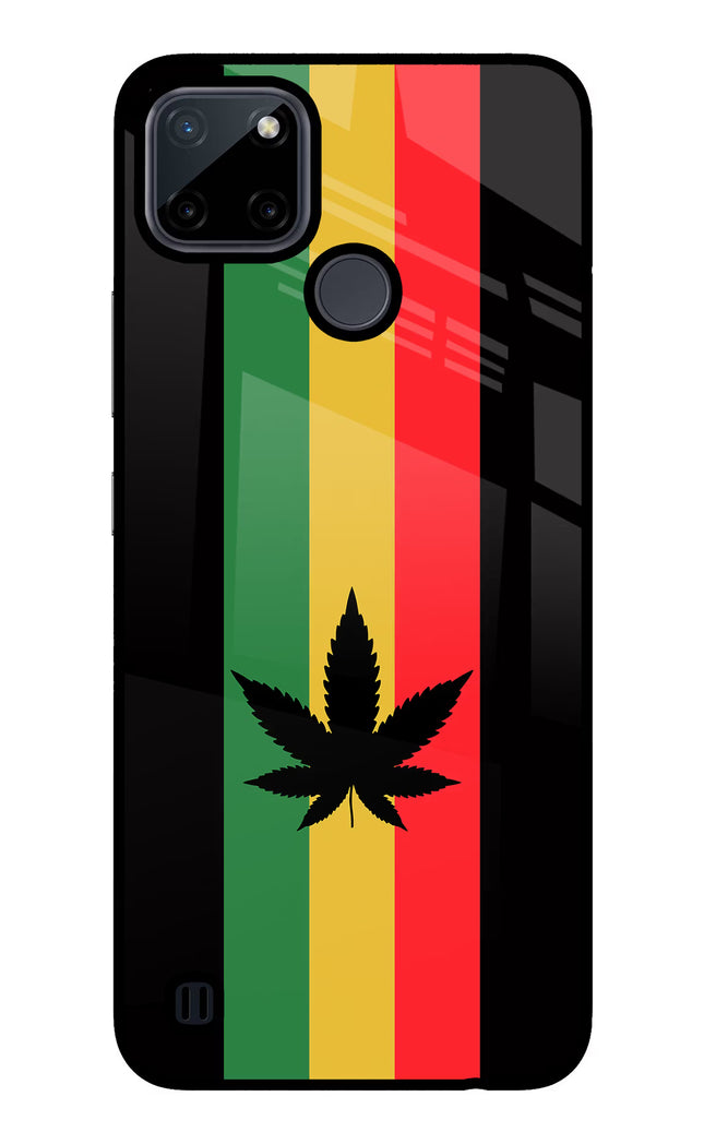 Weed Flag Realme C21Y/C25Y Glass Case Back Cover by Casekaro