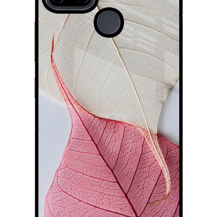 White Pink Leaf Realme C21Y/C25Y Glass Case