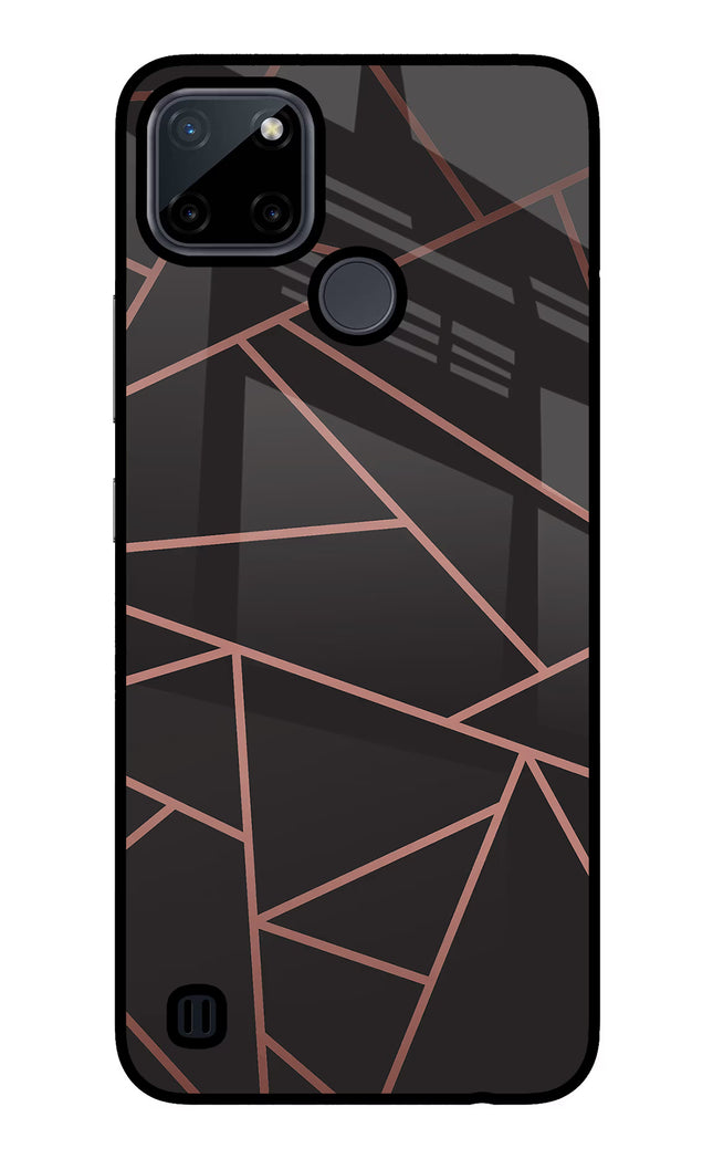 Geometric Pattern Realme C21Y/C25Y Glass Case Back Cover by Casekaro