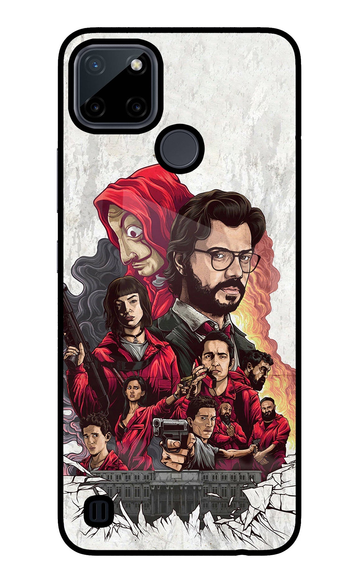 Money Heist Artwork Realme C21Y/C25Y Glass Case