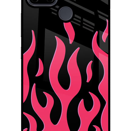 Fire Flames Realme C21Y/C25Y Glass Case Back Cover by Casekaro