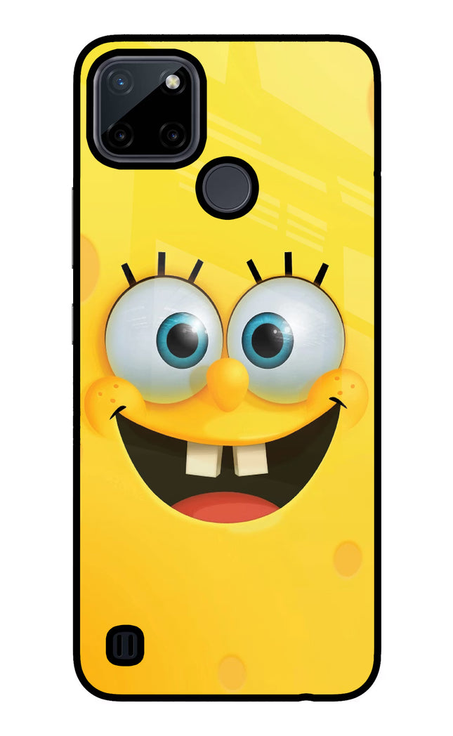 Sponge 1 Realme C21Y/C25Y Glass Case Back Cover by Casekaro