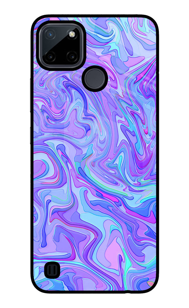 Glitter Realme C21Y/C25Y Glass Case Back Cover by Casekaro