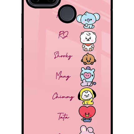 BTS names Realme C21Y/C25Y Glass Case Back Cover by Casekaro