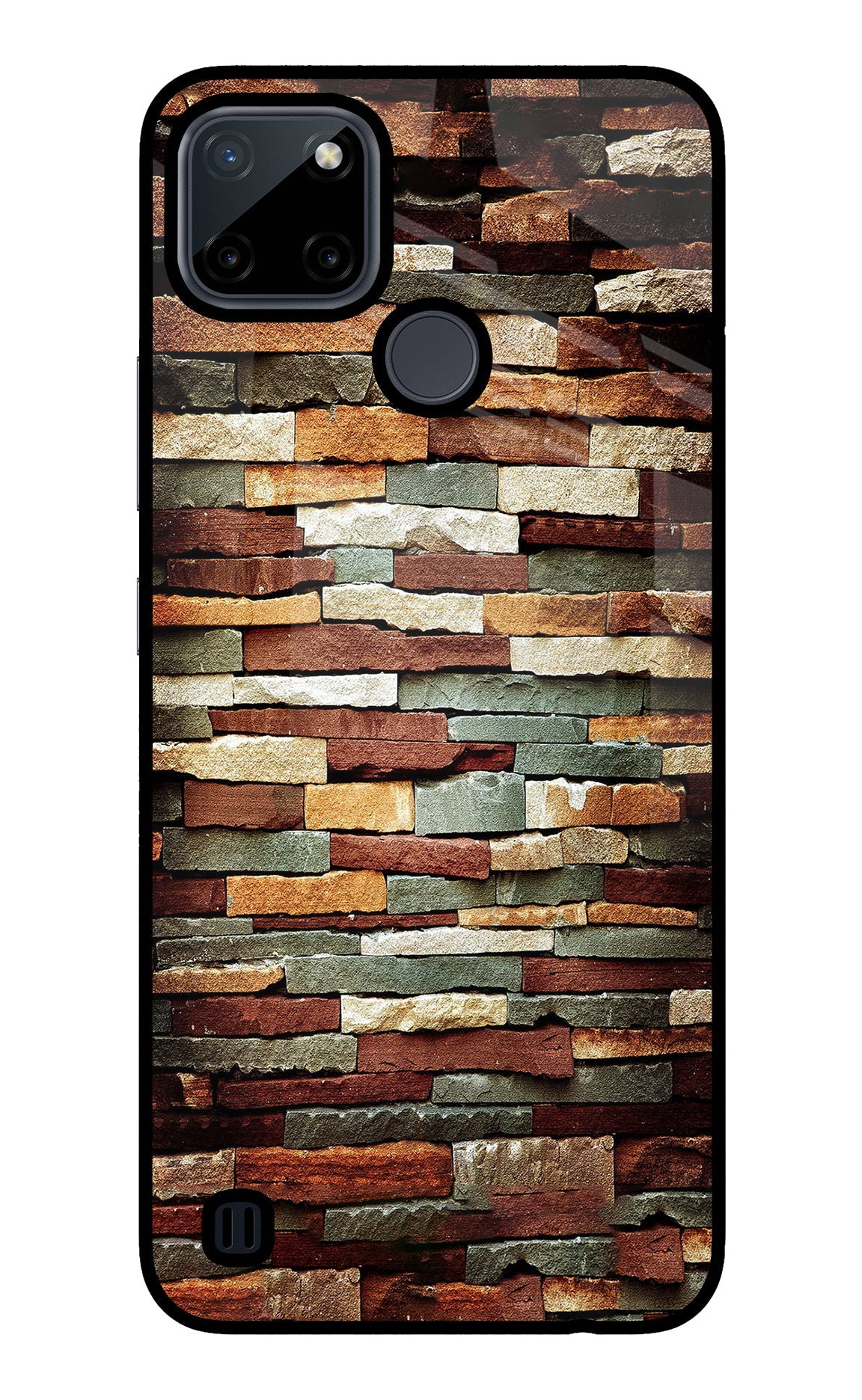 Bricks Pattern Realme C21Y/C25Y Glass Case