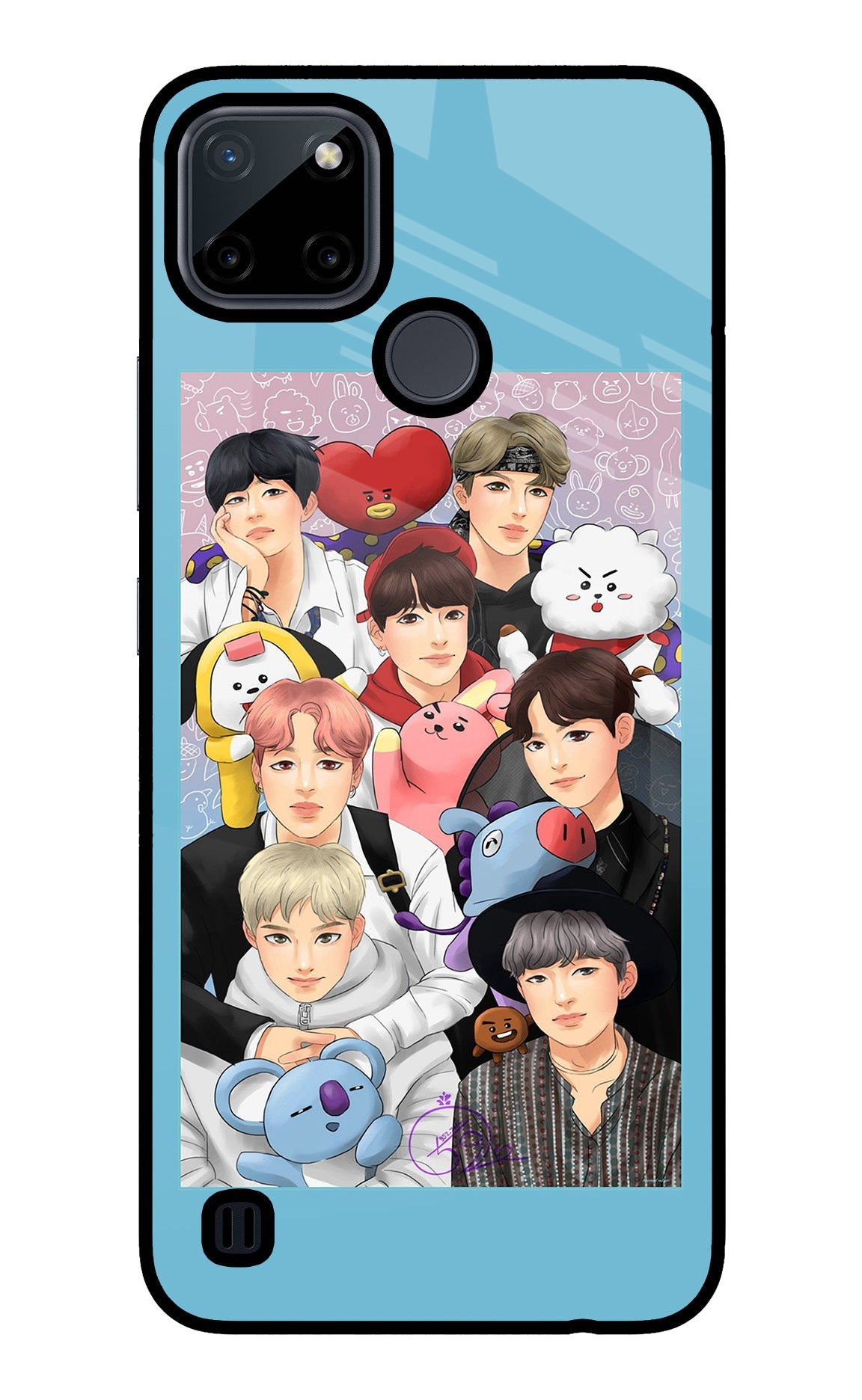 BTS with animals Realme C21Y/C25Y Back Cover