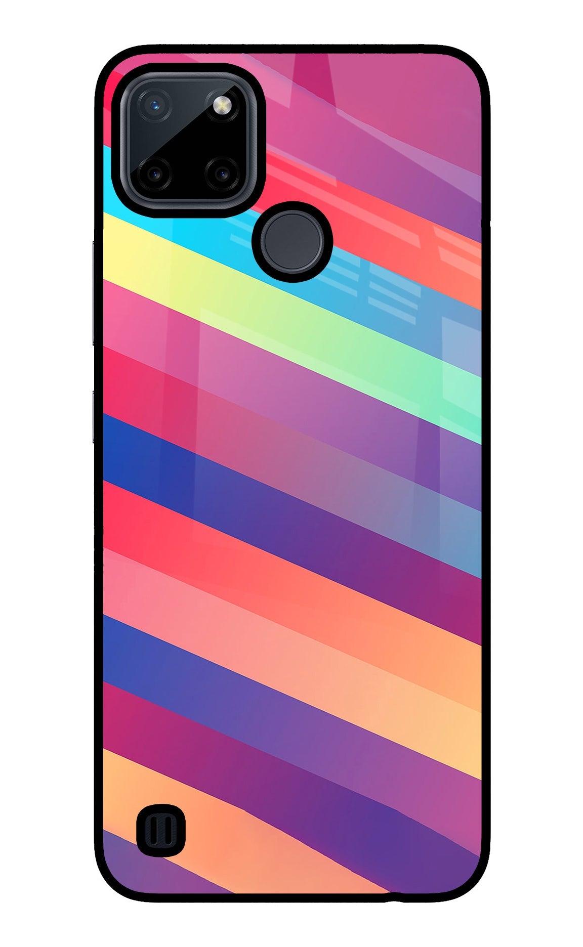 Stripes color Realme C21Y/C25Y Glass Case