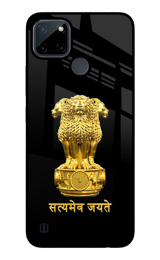 Satyamev Jayate Golden Realme C21Y/C25Y Glass Case