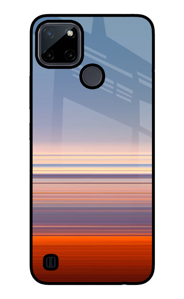 Morning Colors Realme C21Y/C25Y Glass Case Back Cover by Casekaro