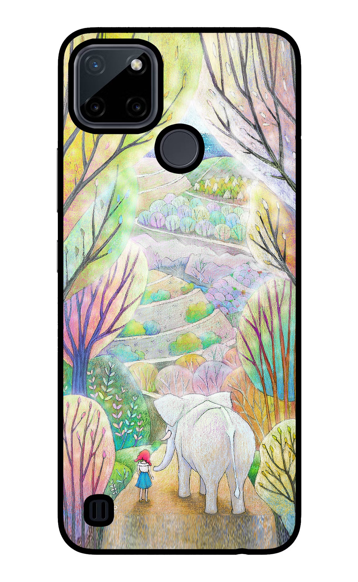 Nature Painting Realme C21Y/C25Y Glass Case Back Cover by Casekaro