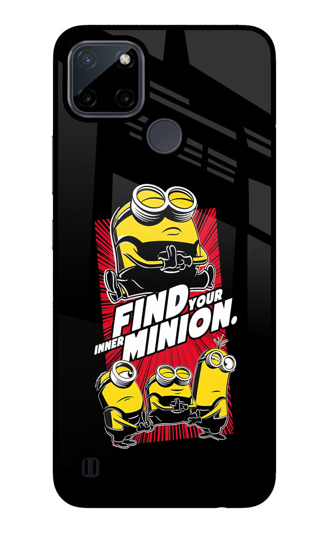 Find your inner Minion Realme C21Y/C25Y Glass Case Back Cover by Casekaro