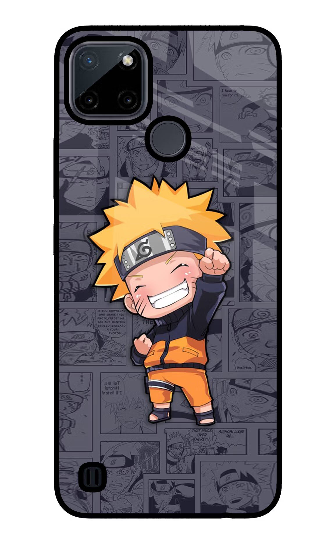 Chota Naruto Realme C21Y/C25Y Glass Case Back Cover by Casekaro