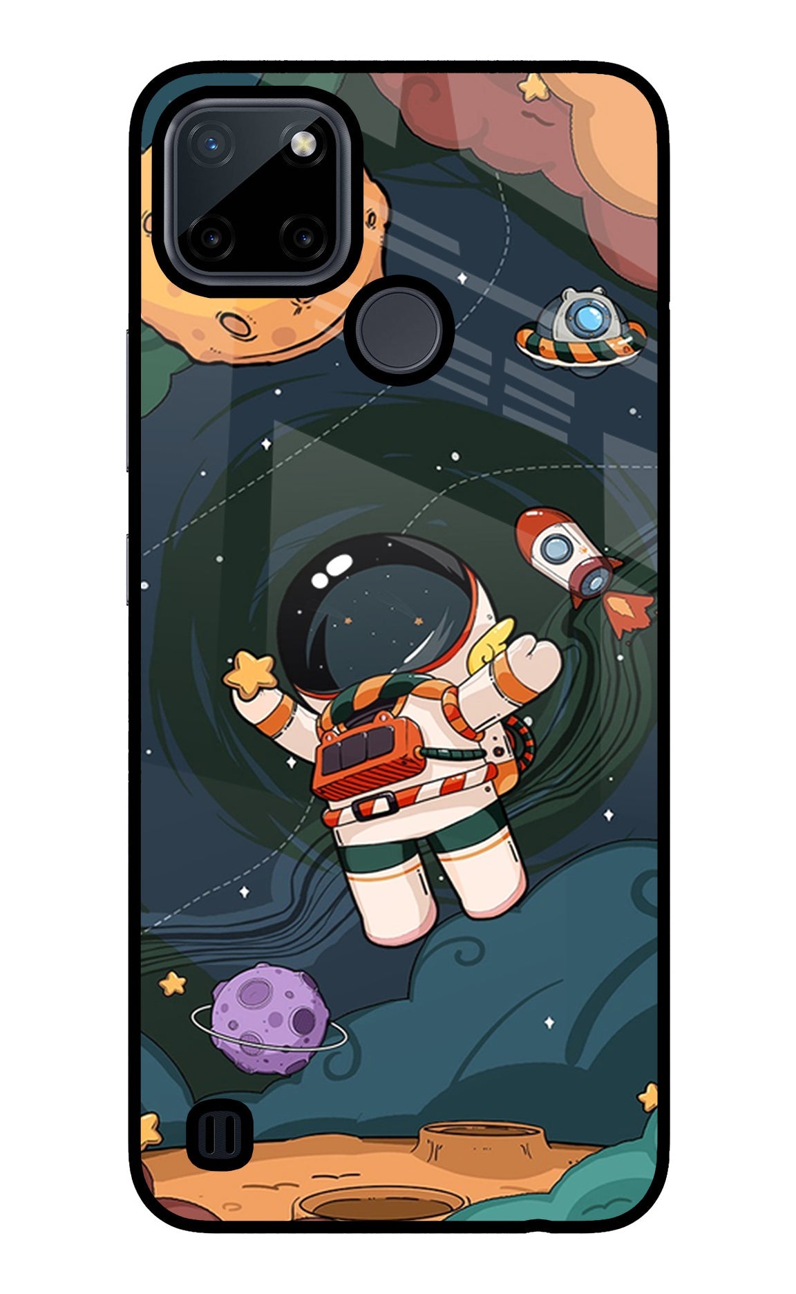 Cartoon Astronaut Realme C21Y/C25Y Back Cover