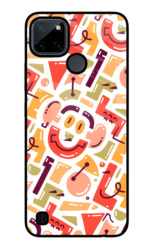 Doodle Pattern Realme C21Y/C25Y Glass Case