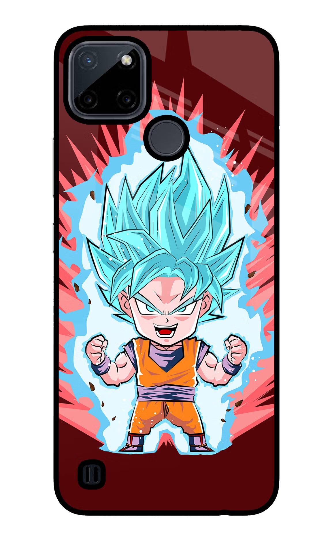 Goku Little Realme C21Y/C25Y Glass Case Back Cover by Casekaro