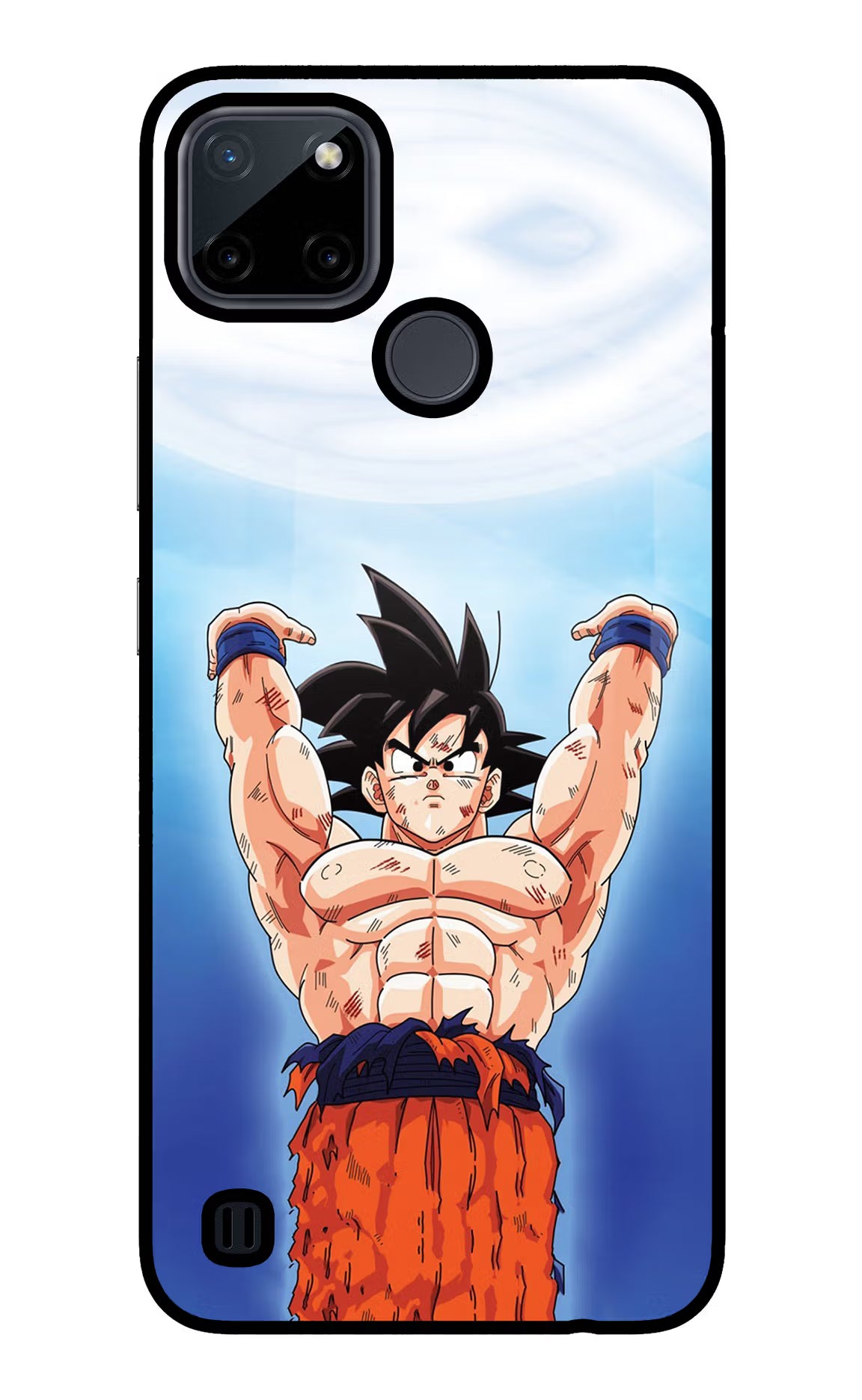 Goku Power Realme C21Y/C25Y Glass Case Back Cover by Casekaro