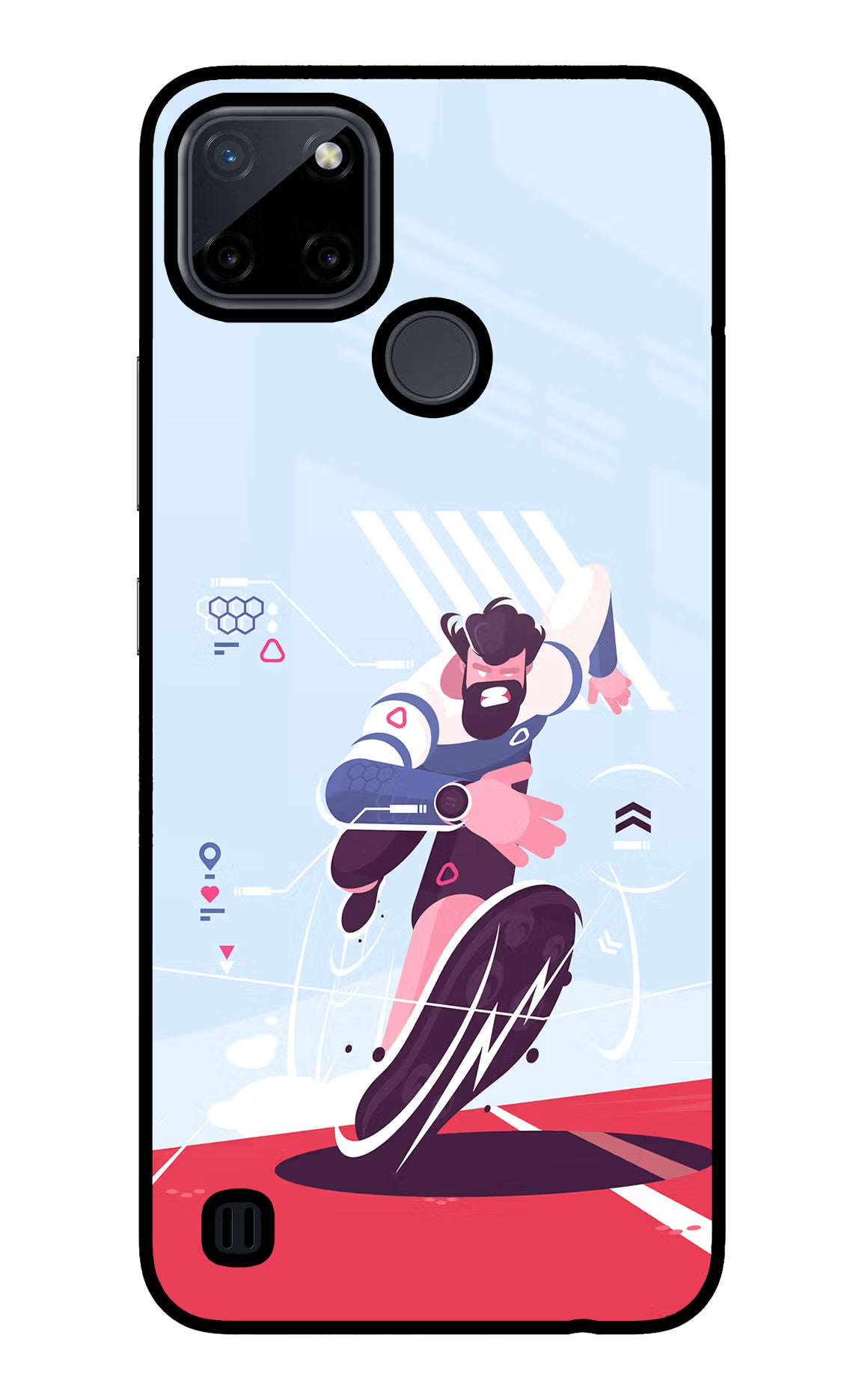 Run Pro Realme C21Y/C25Y Glass Case Back Cover by Casekaro