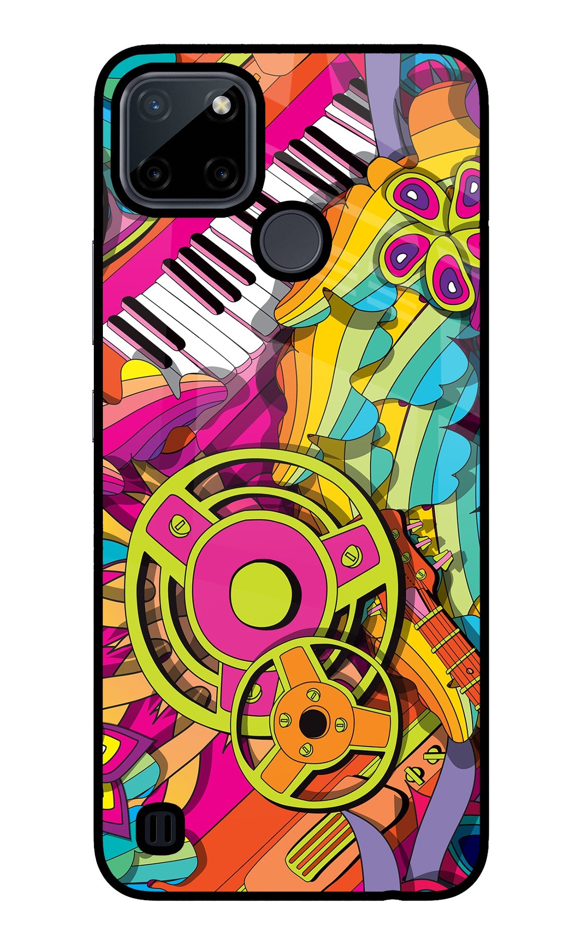 Music Doodle Realme C21Y/C25Y Glass Case