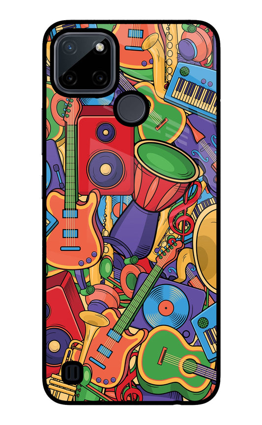 Music Instrument Doodle Realme C21Y/C25Y Glass Case