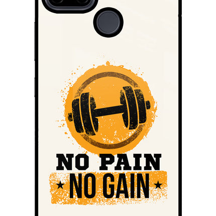 No Pain No Gain Realme C21Y/C25Y Glass Case Back Cover by Casekaro