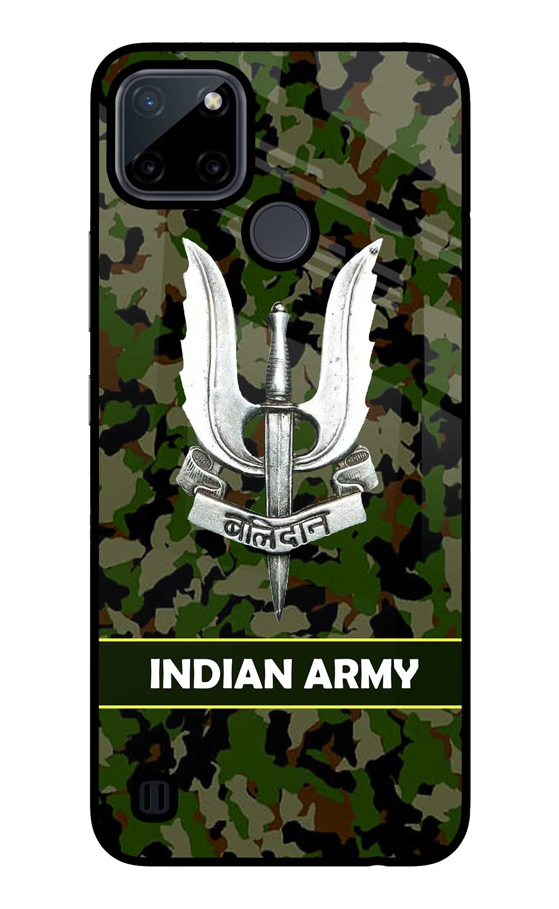 Balidan Indian Logo Realme C21Y/C25Y Glass Case Back Cover by Casekaro