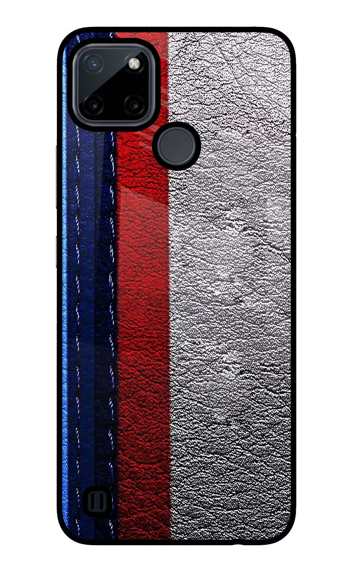 BMW Stripes Realme C21Y/C25Y Glass Case Back Cover by Casekaro