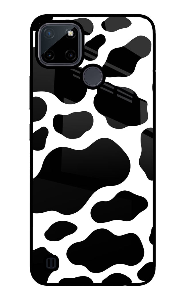 Cow Spots Realme C21Y/C25Y Glass Case Back Cover by Casekaro