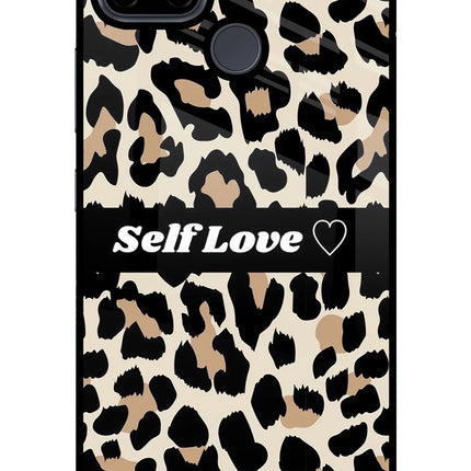 Leopard Print Self Love Realme C21Y/C25Y Glass Case