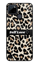 Leopard Print Self Love Realme C21Y/C25Y Glass Case