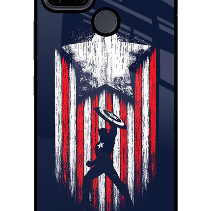 Captain America Marvel Art Realme C21Y/C25Y Glass Case Back Cover by Casekaro