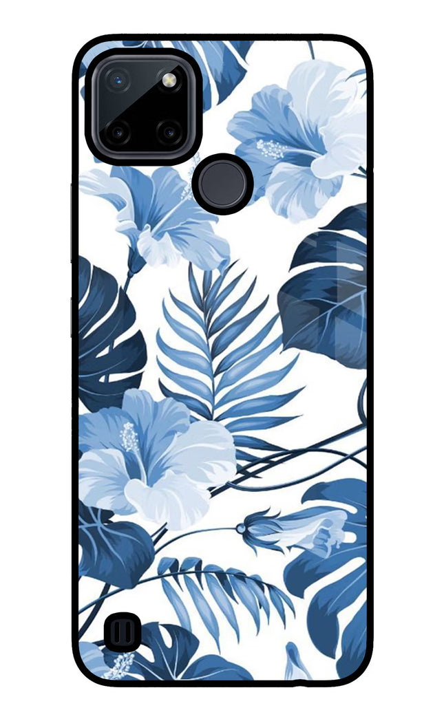 Fabric Art Realme C21Y/C25Y Glass Case Back Cover by Casekaro