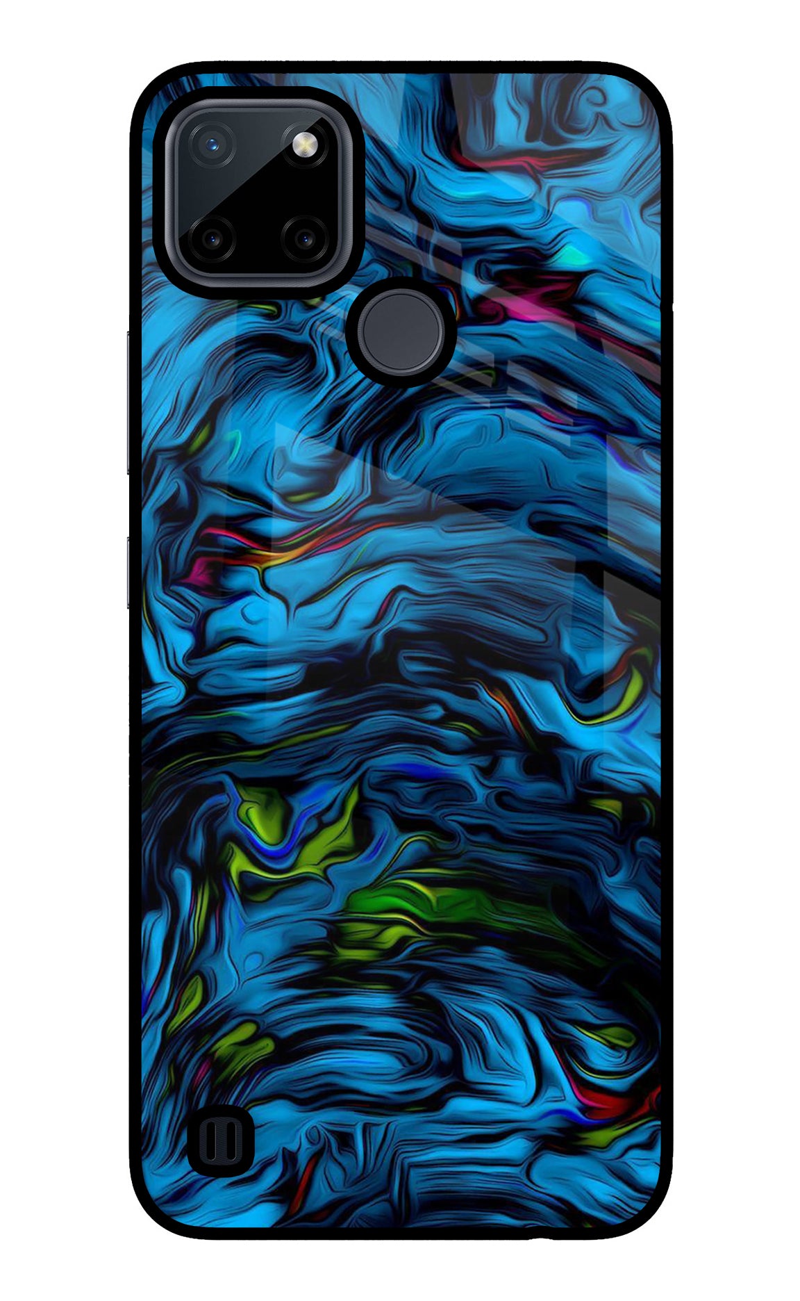 Dark Blue Abstract Realme C21Y/C25Y Glass Case