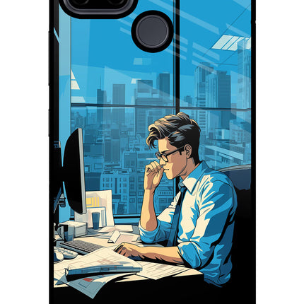 Focused Hustler (AI Generated) Realme C21Y/C25Y Glass Case