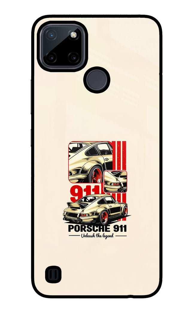 Classic Porsche 911 Realme C21Y/C25Y Glass Case Back Cover by Casekaro