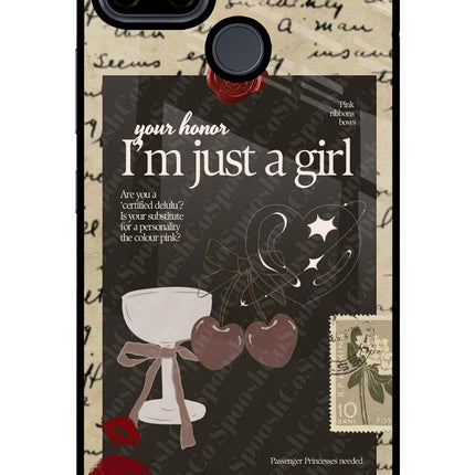 I am just a girl Realme C21Y/C25Y Glass Case