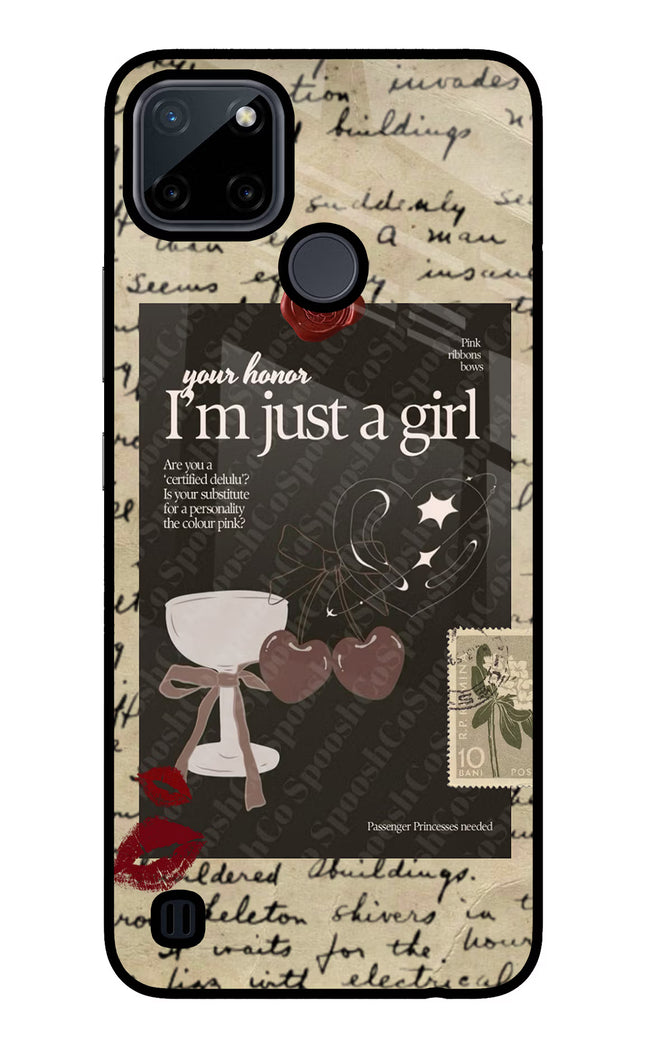 I am just a girl Realme C21Y/C25Y Glass Case