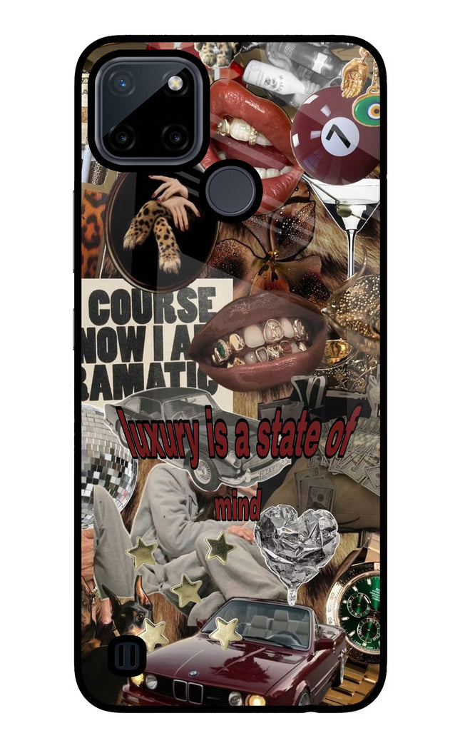 Luxury Realme C21Y/C25Y Glass Case Back Cover by Casekaro