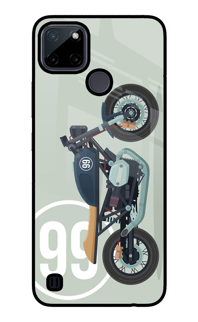 Classic Cafe Racer 99 Realme C21Y/C25Y Glass Case Back Cover by Casekaro
