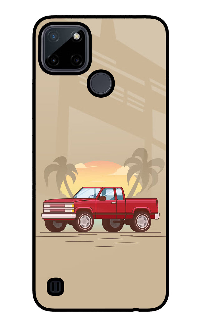 Desert Classic Drive Realme C21Y/C25Y Glass Case Back Cover by Casekaro