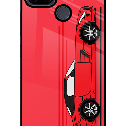 Red Velocity Realme C21Y/C25Y Glass Case Back Cover by Casekaro