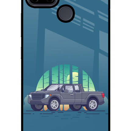 Retro Garage Vibe Realme C21Y/C25Y Glass Case Back Cover by Casekaro