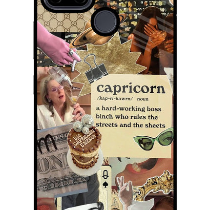 Capricorn Zodiac Realme C21Y/C25Y Glass Case Back Cover by Casekaro