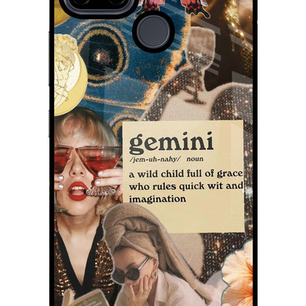 Gemini Zodiac Realme C21Y/C25Y Glass Case