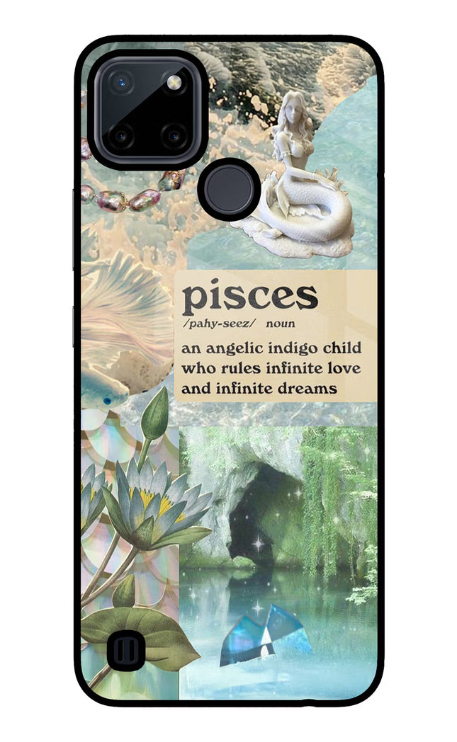 Pisces Zodiac Realme C21Y/C25Y Glass Case