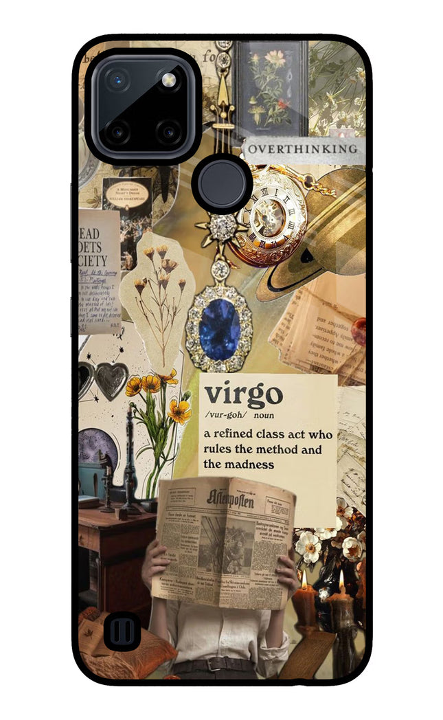 Virgo Zodiac Realme C21Y/C25Y Glass Case Back Cover by Casekaro
